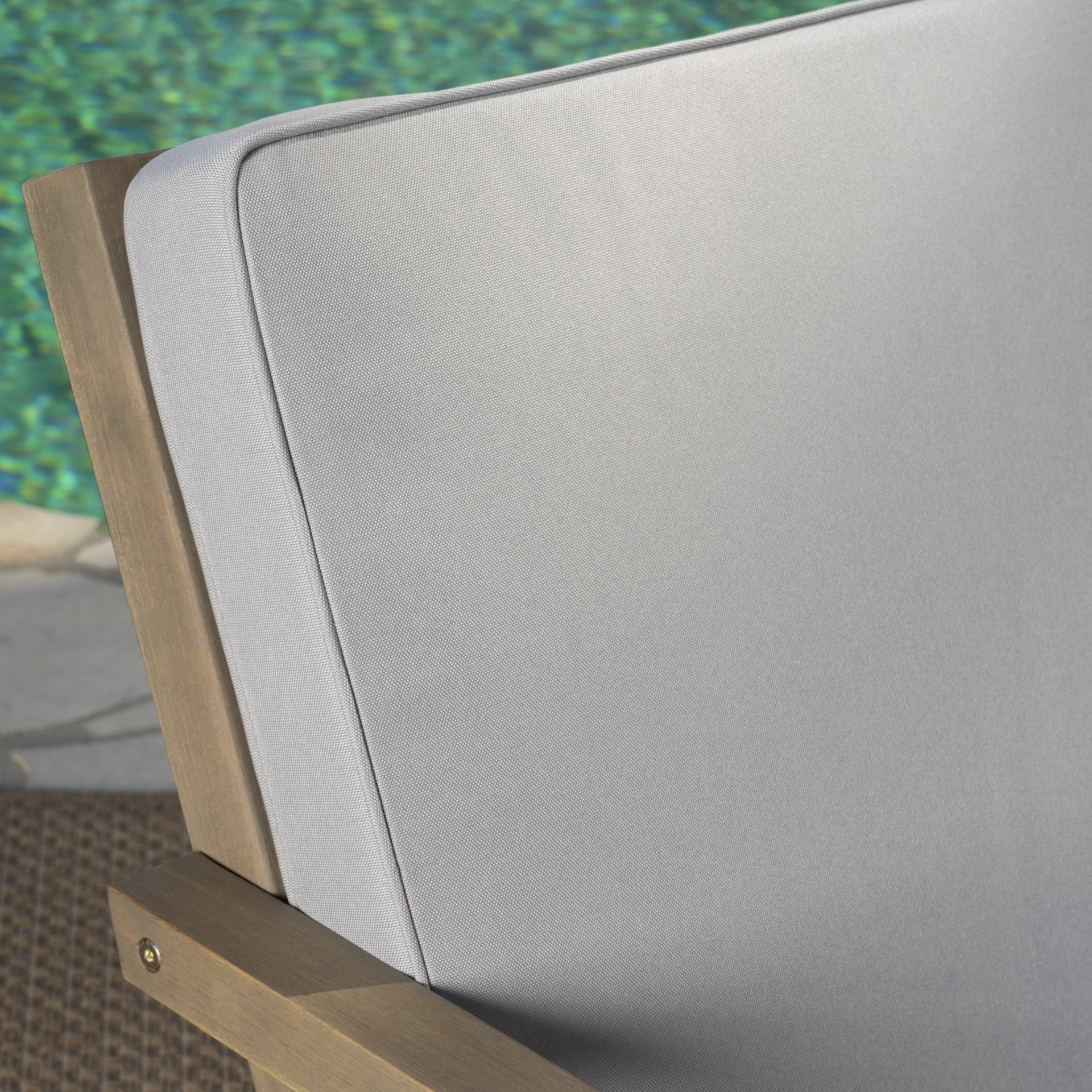 Celestaria - 3 Piece Outdoor Chat Set With Adirondack Chairs, Cushions And Side Table - Gray - Image 8