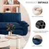 Queen Pull Out Sofa Bed, 3 In 1 Convertible Sleeper Sofa, Multi Functional Velvet Loveseat Bed - Blue - Image 13