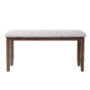 6 Piece Extendable Dining Table Set, Wood Table With Removable Leaf, 4 Upholstered Chairs And Bench - Cherry - Image 19