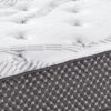10" King Quilted Hybrid Mattress, Medium Firm - Black / White - Image 2