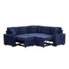 L-Shape Sofa Bed Pull-Out Sleeper Sofa With Wheels, USB Ports, Power Sockets For Living Room - Navy Blue - Image 13