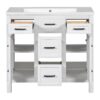 Bathroom Vanity Cabinet With Resin Integrated Sink 4 Drawers, 2 Doors - White - Image 26