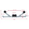Heavy Duty Boat Trailer Support Bracket With Keel Rollers - Silver - Image 8