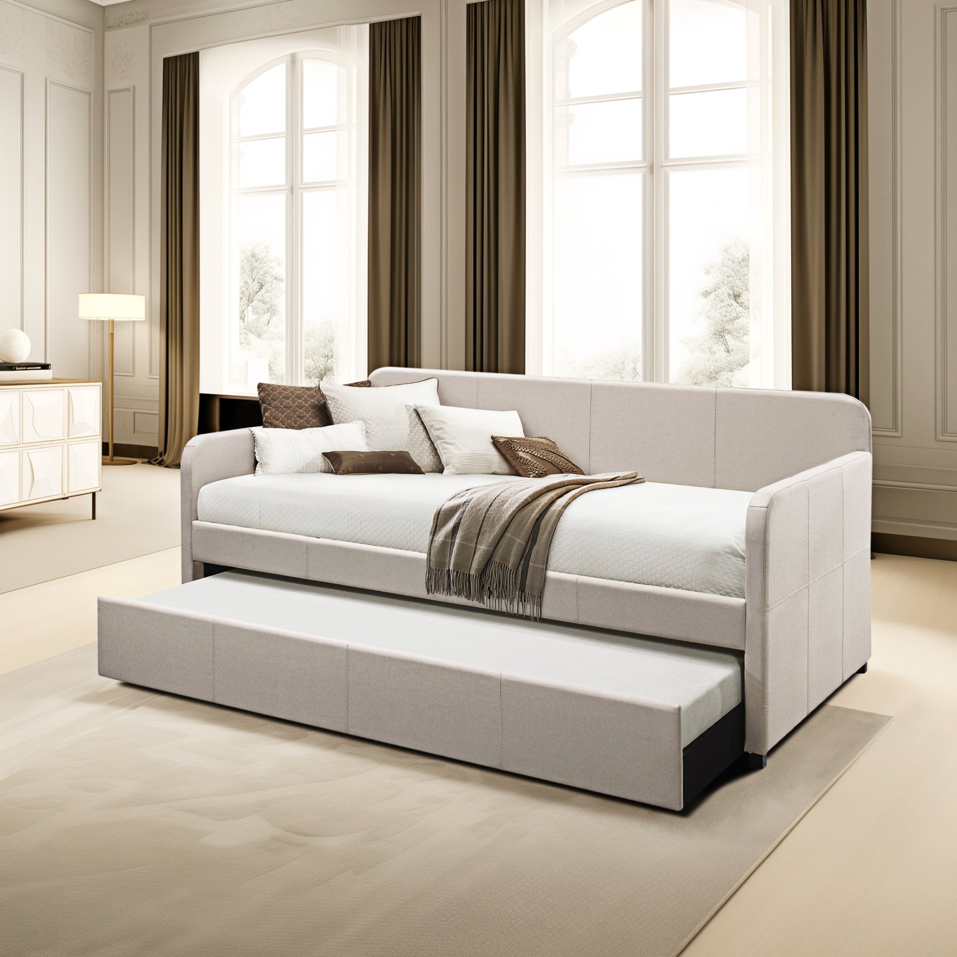Jagger - Twin Daybed With Trundle - Fog - Image 3