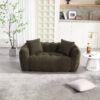 Soft Beanbag Chair With High Resilience Foam Core For Two People - Olive Green - Image 4