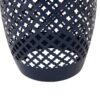 Transitional Roswell - Side Table With Tile Mosaic Top And Lace Cut Design - Dark Blue - Image 7