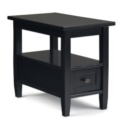 Warm Shaker - Narrow Side Table - Black