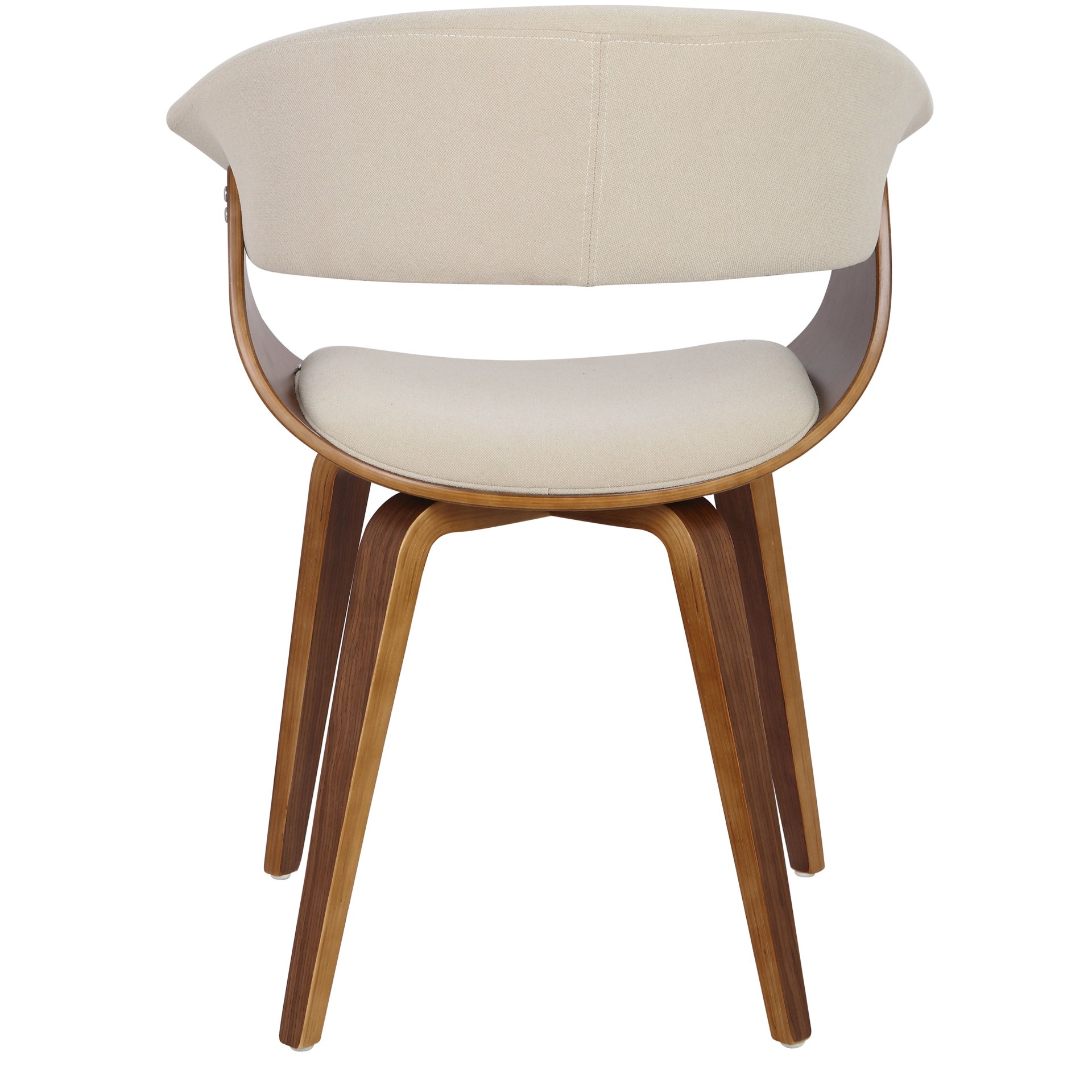Vintage Mod - Mid-Century Modern Dining / Chair (Set of 2) - Walnut / Cream - Image 5