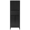 Freestanding Tall Bathroom Cabinet With Soft Close Doors And Adjustable Shelves - Black - Image 19