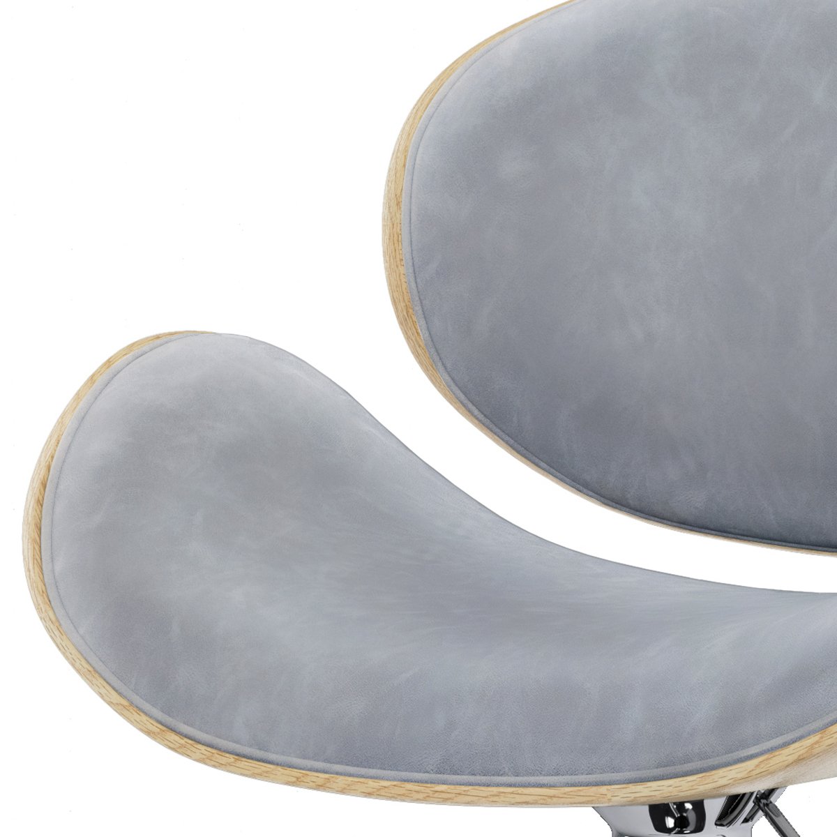 Marana - Bentwood Adjustable Swivel Bar Stool - Stone Gray / Light Brown - Image 8