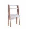 Ladder Desk Two Tone, Home Office Study Desk With Drawer And Two Shelves - White / Weathered White - Image 3