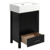 Bathroom Vanity With Sink, Frame And Drawer - Black - Image 14
