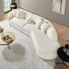 Elijah - Japandi Curvy Sectional Sofa - Beige - Image 5