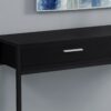 Accent Console Table For Entryway, Storage Drawer, Contemporary & Modern - Black - Image 3