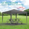 10'X10' Folding Canopy With 4 Removable Sidewalls Outdoor Event Shelter UPF 50+ Gazebo Portable Tents For Parties Beach Camping Wedding Ez Pop Up Canopy 4 Pieces Weight Bag + Carry Bag - Black - Image 5