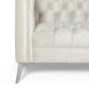 Contemporary 3 Seater Sofa & Button Tufted Design - Beige - Image 12