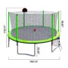 16Ft Trampoline With Basketball Hoop Pump And Ladder (Inner Safety Enclosure) With Soccer Goal - Green - Image 18