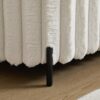 Faux Fur Flip Top Storage Bench With Metal Legs, Wide, Bed End Stool Foot Rest - Beige - Image 6