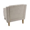 Accent Chair, Living Room Chair, Footrest Chair Set With Vintage Brass Studs, Button Tufted Upholstered Armchair For Living Room, Comfy Reading Chair For Bedroom, Reception Room - Beige - Image 15