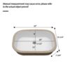 Undermount Bathroom Sink 22" X 15.25" With Overflow Sleek, High Temperature Fired, Stain Resistant, Smooth Polished Surface - White - Image 3