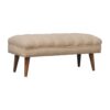 Boucle Puffer Bench - Beige - Image 3