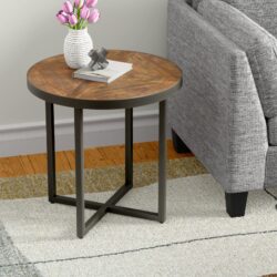 Faro - Round End Table - Brown