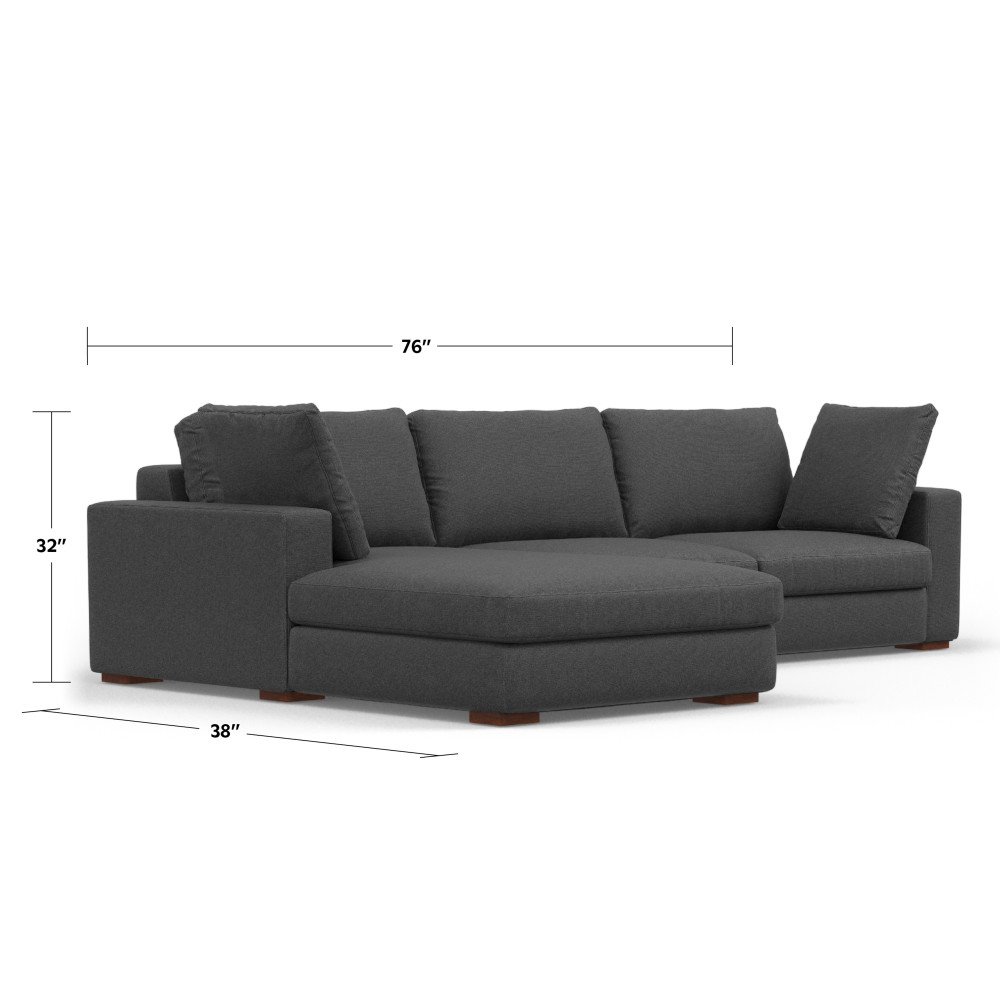 Charlie - Deep Seater Left Sectional Sofa - Gray - Image 10