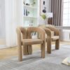 Contemporary Velvet Upholstered Accent Dining Chair - Camel Teddy - Image 9