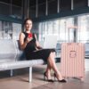 20" / 24" / 28" 3 Pieces / Set Spinner Wheel Luggage, Carry On Suitcase, With Cup Holder & USB Port & Phone Holder - Pink - Image 11