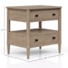 Open Nightstand With 2 Drawers - Sand - Image 5