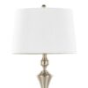 Flint - Contemporary Table Lamp Built In USB Port (Set of 2) - Nickel / White Slub - Image 5