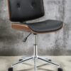 Camila - Synthetic Leather Office Chair - Black - Image 6