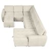 U-Shaped Sofa Sectional Sofa Pull-Out Sofa Bed With A Storage Chaise Lounge, Charging Devices For Living Room - Beige - Image 24