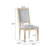 French Country Dining Chairs (Set of 6) Elegant Cane Back & Upholstered Seats Rustic Solid Rubberwood - Grayish Green - Image 3