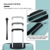 Hardshell Suitcase Double Spinner Wheels Pp Luggage Sets Lightweight Durable Suitcase With Tsa Lock, 3 Piece Set (20/24/28) - Light Green - Image 6
