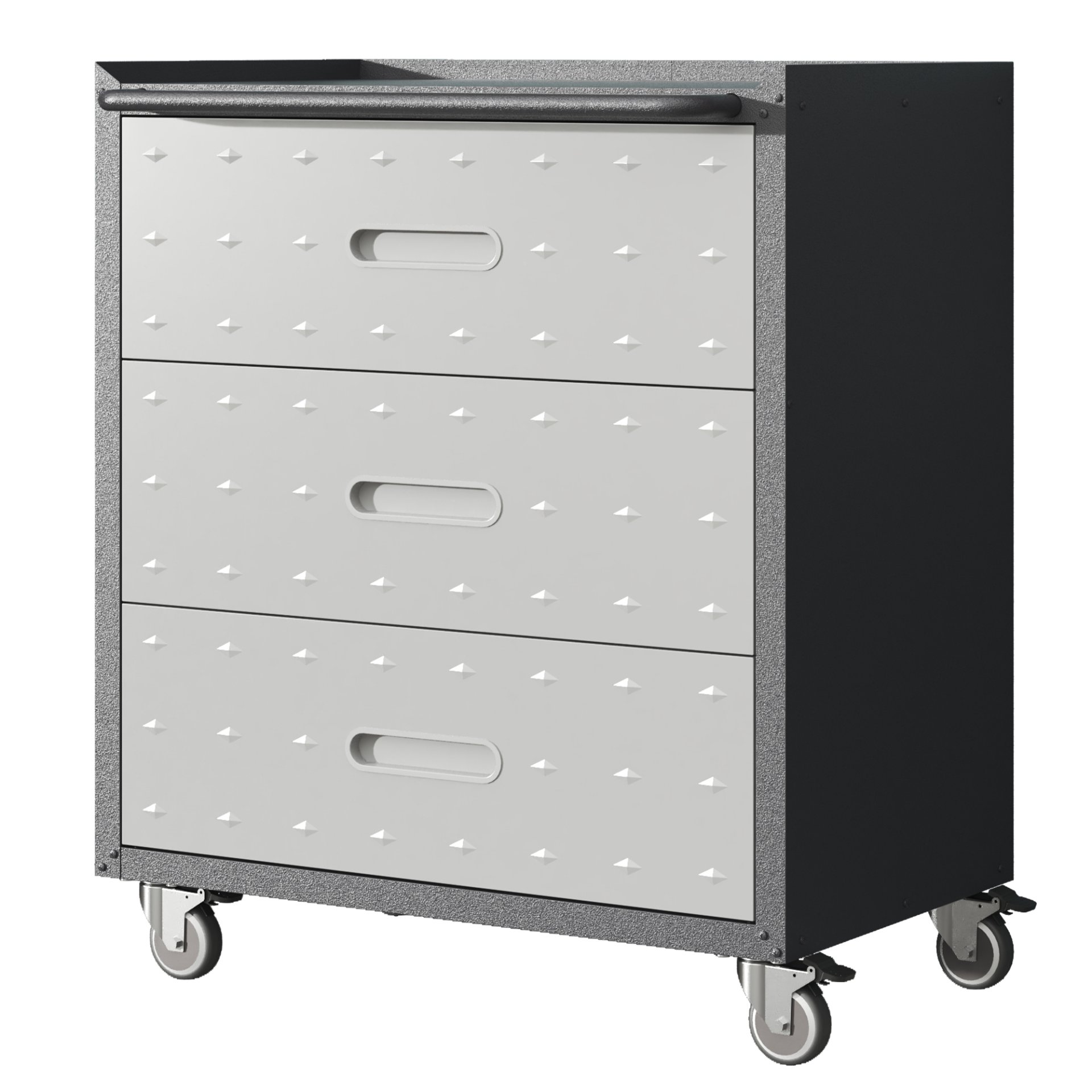 Heavy Duty Metal Storage Cabinet With Wheels 3 Drawer Tool Cabinet For Garage, Office, And Home Organizer Solutions - Black - Image 5