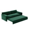 Queen Pull Out Sofa Bed, 3 In 1 Convertible Sleeper Sofa With Side Storage For Living Room - Green - Image 13