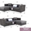 Paige - Sofa Chaise - Gray - Image 7