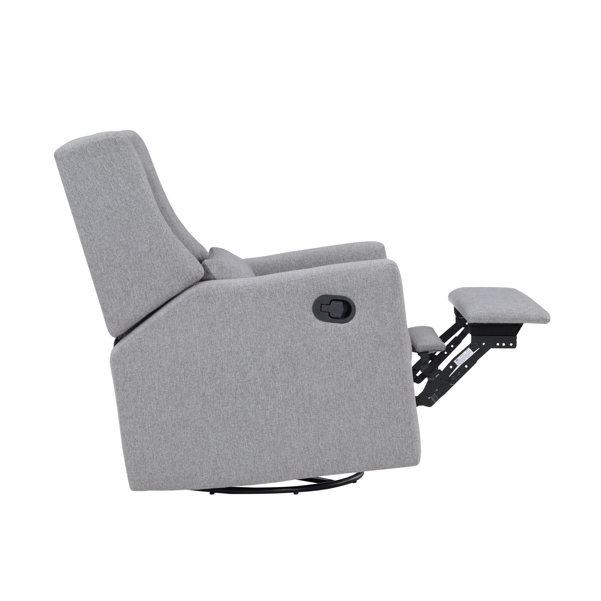 Pronto - Swivel Glider Recliner With Pillow - Rich Gray - Image 6