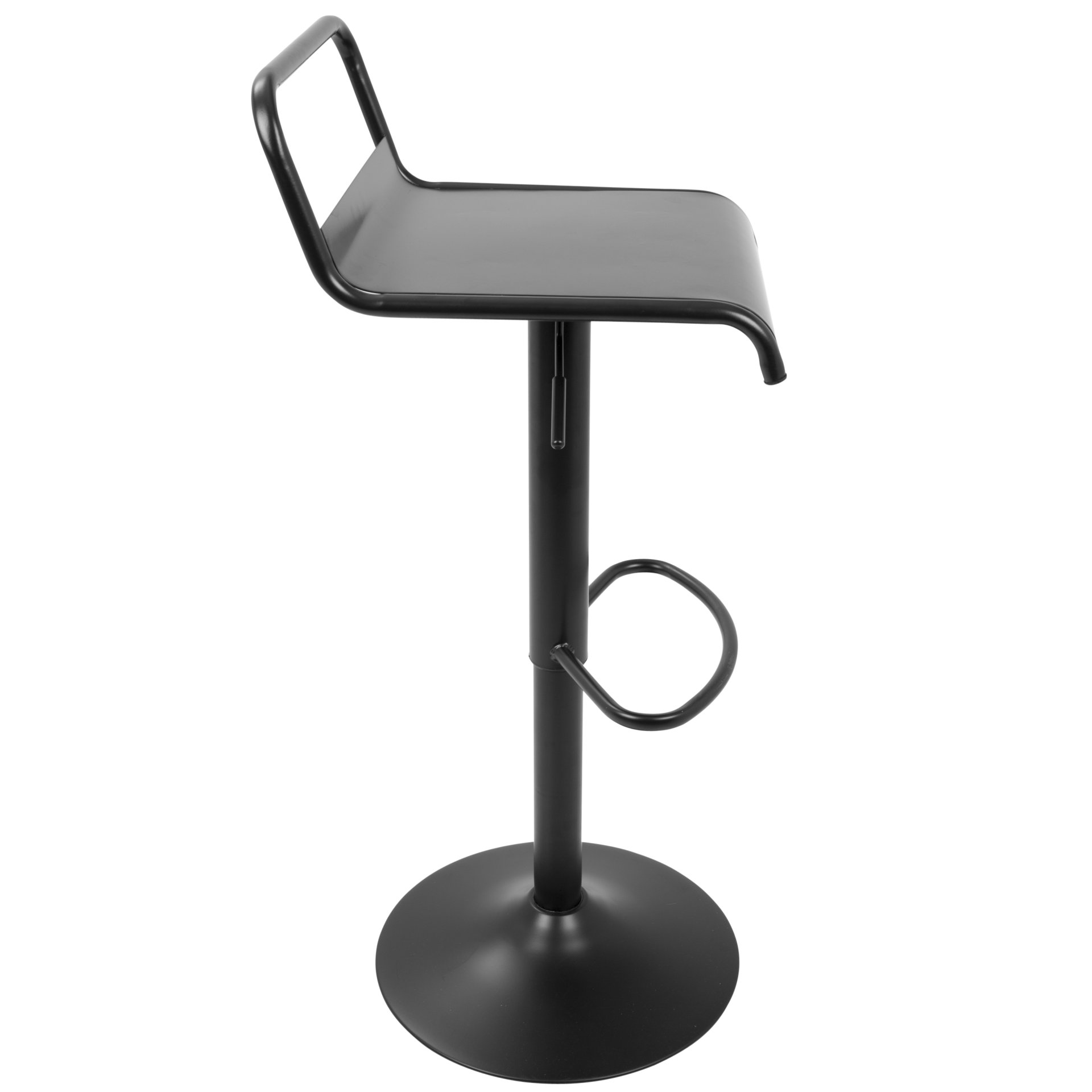 Emery - Industrial Adjustable Barstool With Swivel (Set of 2) - Black - Image 3