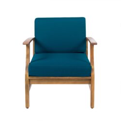 Kaleidoscope - Club Chair With Slat Paneling - Blue