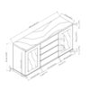 Stacey - Buffet With Storage Drawers And Marble Detailing - Black / Marble - Image 3