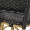 Outdoor Rattan And Aluminum French Barstools (Set of 2) - Black - Image 12