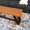 Marley - Genuine Leather Bench - Amber - Image 6