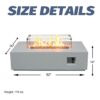 Outdoor Concrete Propane Gas Rectangle Fire Pit Table - Antique White - Image 5