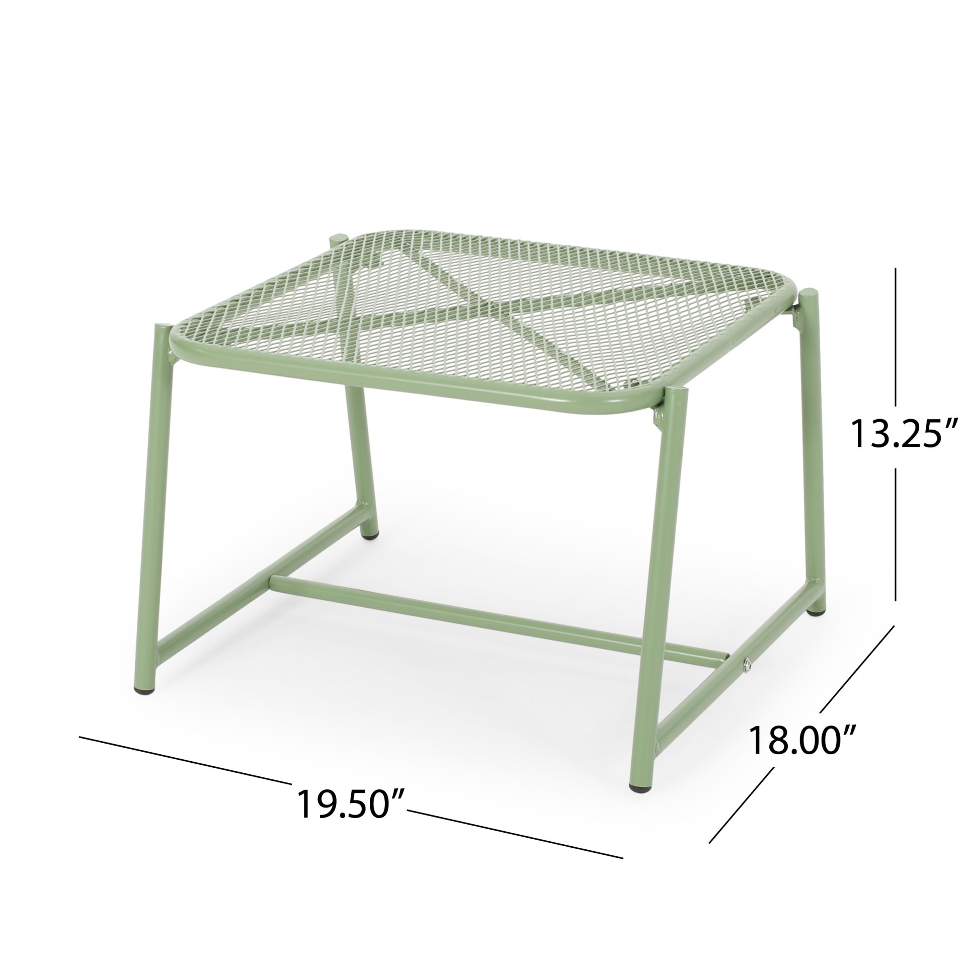 Kincaid - Modern Mesh Top Side Table - Green - Image 3