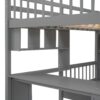 Full Over Twin Bunk Bed With Desk, Drawers And Shelves - Gray - Image 12