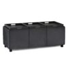 Avalon - Storage Ottoman - Distressed Black - Image 2