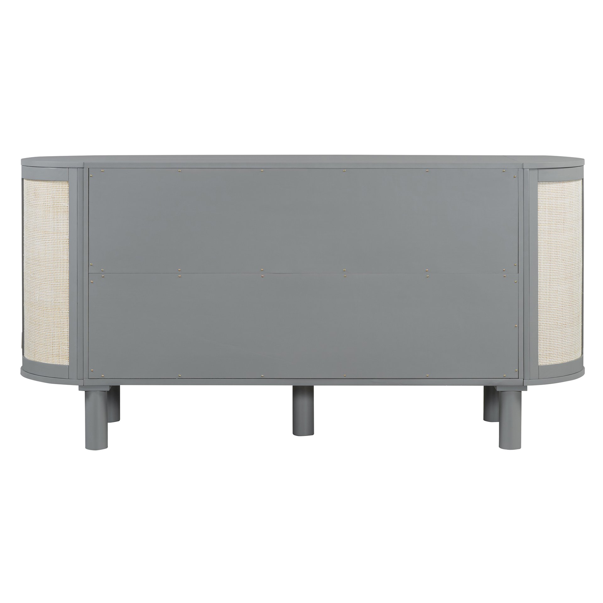 Queen Murphy Bed With Hidden Storage & Modern Woven Design - Gray - Image 8