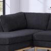 Hallie - Wide Sherpa Double Chaise U-Shape Sectional Sofa - Black - Image 3